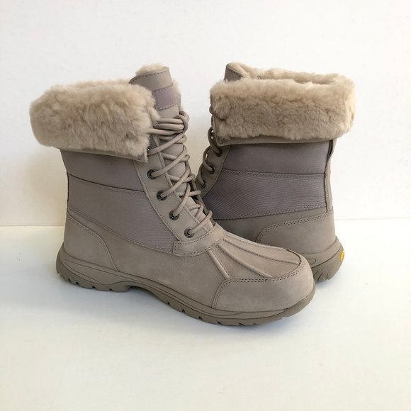 UGG MEN BUTTE MONO PUTTY WATERPROOF SHEARLING Boots - Picture 2 of 6